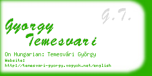gyorgy temesvari business card