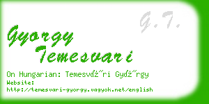 gyorgy temesvari business card